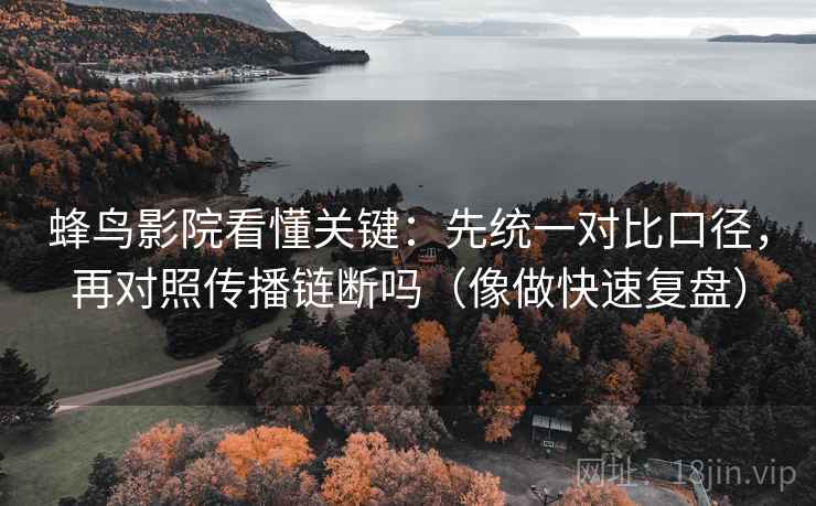 蜂鸟影院看懂关键：先统一对比口径，再对照传播链断吗（像做快速复盘）