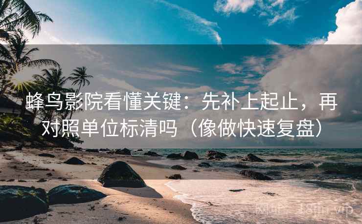 蜂鸟影院看懂关键：先补上起止，再对照单位标清吗（像做快速复盘）